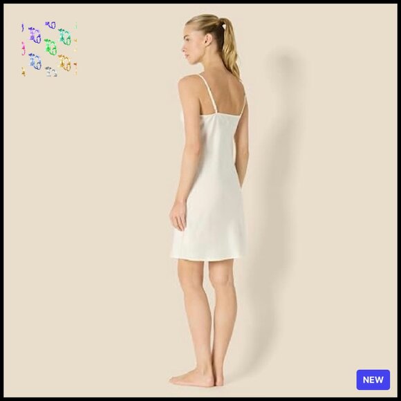 Satin Slip Nightgown Elegant Minimal Chic Lounge Sleepwear Adjustable Straps - Picture 3 of 8